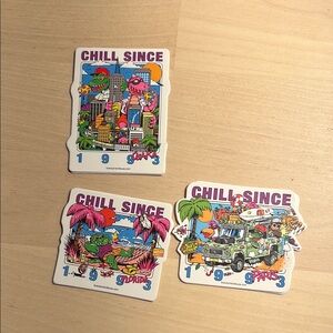 Chill Since Graphic Stickers Set